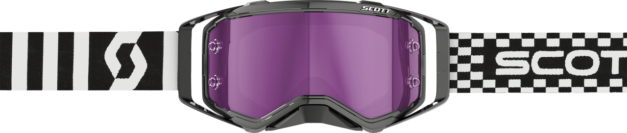 SCOTT - 272821-7432281 - PROSPECT RACING GOGGLE BLK/ WHT PURPLE CHROME WORKS