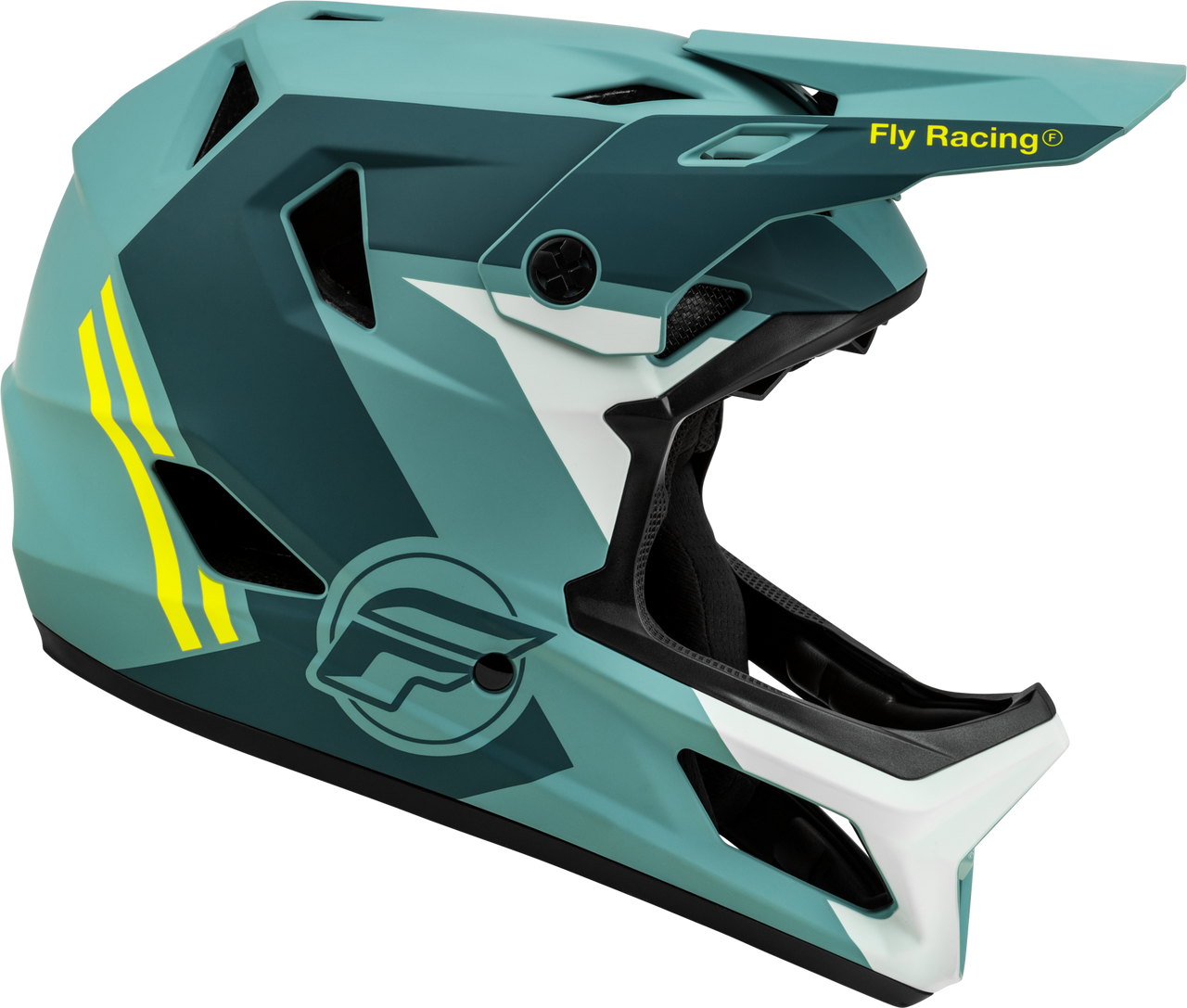 FLY Racing 2025 Youth Rayce Bicycle Helmet Matte Blue Stone/Hi-Vis
