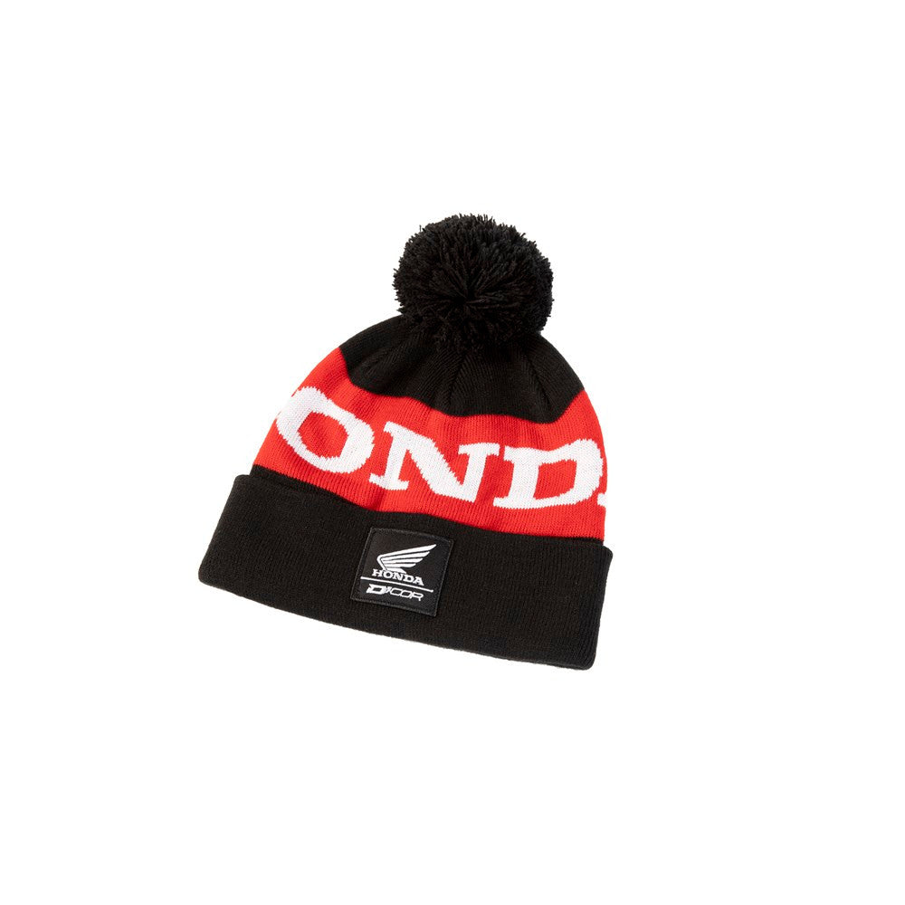 D'COR Honda Stripe Beanie - Black/Red