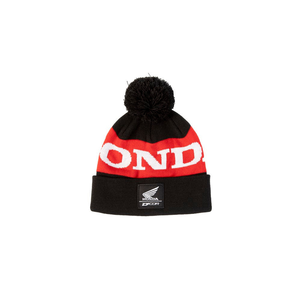 D'COR Honda Stripe Beanie - Black/Red