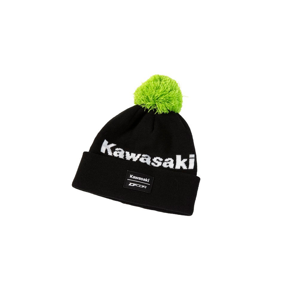 D'COR Kawasaki Stripe Beanie - Black/Green