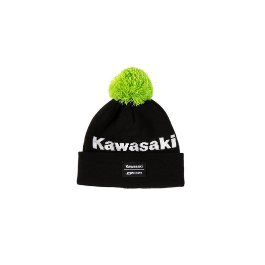 D'COR Kawasaki Stripe Beanie - Black/Green