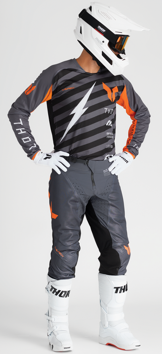 Thor 2025 Launchmode Vented Air Jersey Pant Combo Raid Charcoal/Black