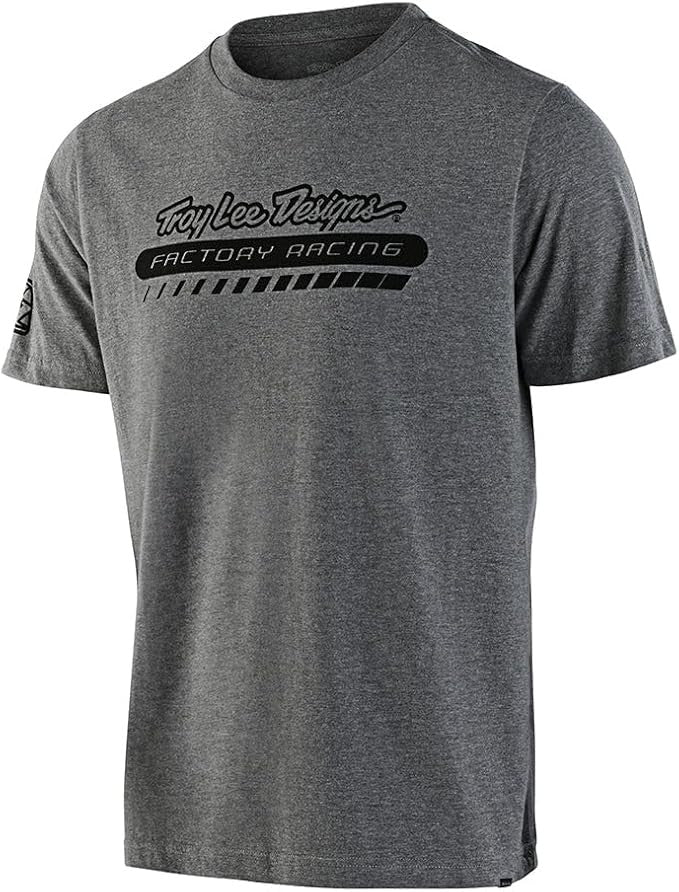 Troy Lee Designs Short Sleeve Tee TLD Factory Racing Heather Gray