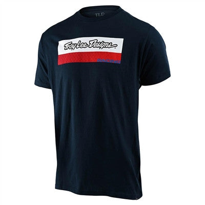 Troy Lee Designs Racing Block Fade Tee - Navy