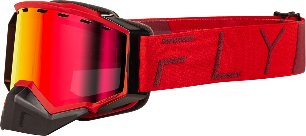 FLY RACING - FLB-24ZP6 - ZONE PRO SNOW GOGGLE RED W/ RED MIRROR/PLRZD SMOKE LENS