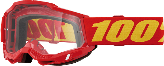 100% - 50013-00042 - ACCURI 2 GOGGLE RED CLEAR LENS