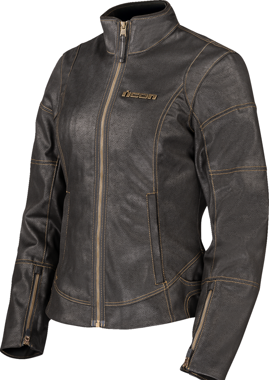 ICON Womens Tuscadero 3 Jacket Black