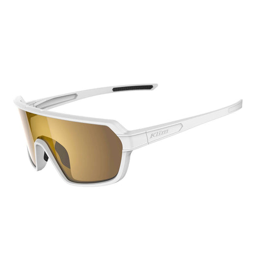 Klim Suspension Sunglasses Matte White - Smoke Gold Mirrored
