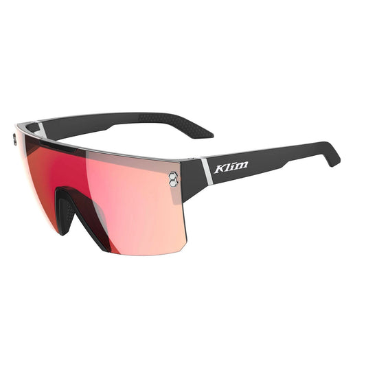 Klim Muffler Sunglasses Matte Black - Smoke Red Mirrored