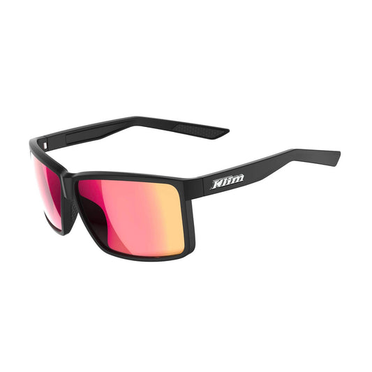 Klim Chassis Sunglasses Matte Black - Smoke Red Mirrored