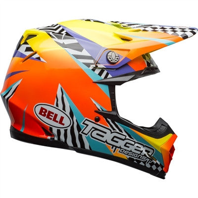 Bell 2020 Moto-9 MIPS Offroad Helmet - Tagger Breakout Gloss Orange/Yellow
