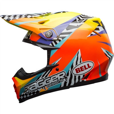 Bell 2020 Moto-9 MIPS Offroad Helmet - Tagger Breakout Gloss Orange/Yellow