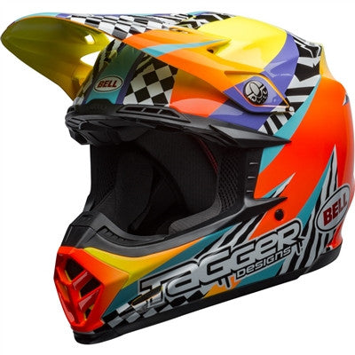 Bell 2020 Moto-9 MIPS Offroad Helmet - Tagger Breakout Gloss Orange/Yellow