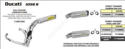 Arrow Full System Exhaust - Ducati 1098 R