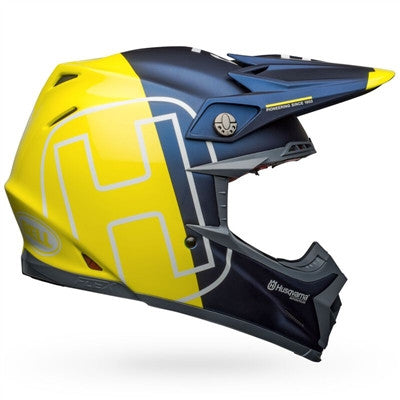 Bell Moto-9 Flex Husqvarna Gotland Offroad Helmet - Matte/Gloss Blue/Hi-Viz