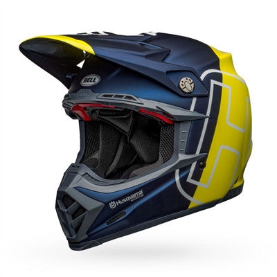 Bell Moto-9 Flex Husqvarna Gotland Offroad Helmet - Matte/Gloss Blue/Hi-Viz