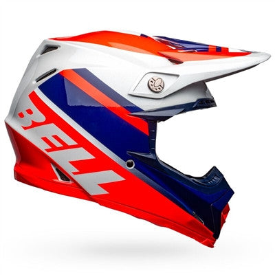 Bell Moto-9 MIPS Prophecy Offroad Helmet - Gloss Infrared/Navy/Gray