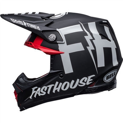 Bell Moto-9S Flex Fasthouse Tribe Offroad Helmet - Matte/Gloss Black/White