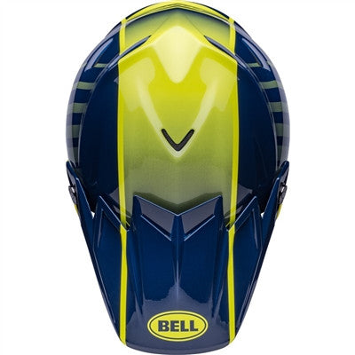 Bell Moto-9S Flex Sprint Offroad Helmet - Matte/Gloss Dark Blue/Hi-Viz Yellow