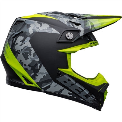 Bell Moto-9 MIPS Venom Matte Offroad Helmet - Matte Black Camo/Hi-Viz Yellow