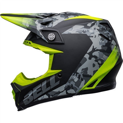 Bell Moto-9 MIPS Venom Matte Offroad Helmet - Matte Black Camo/Hi-Viz Yellow