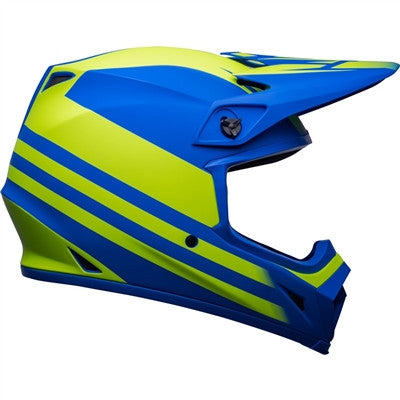 Bell MX-9 MIPS Disrupt Offroad Helmet - Matte Classic Blue/Hi-Viz Yellow