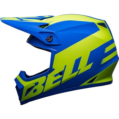 Bell MX-9 MIPS Disrupt Offroad Helmet - Matte Classic Blue/Hi-Viz Yellow