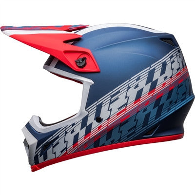 Bell MX-9 MIPS Offset Offroad Helmet - Matte Metallic Blue/White