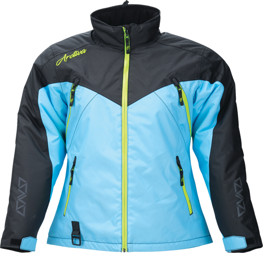 Arctiva Womens Pivot 7 Snow Jacket Black/Light Blue