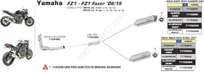 Arrow Race Tech Slip On Exhaust - Yamaha FZ1