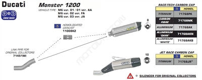 Arrow Race-Tech Slip-On Exhaust - Ducati Diavel