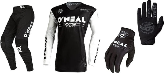 O'NEAL Mayhem Bullet Black Jersey Pant Gloves Combo