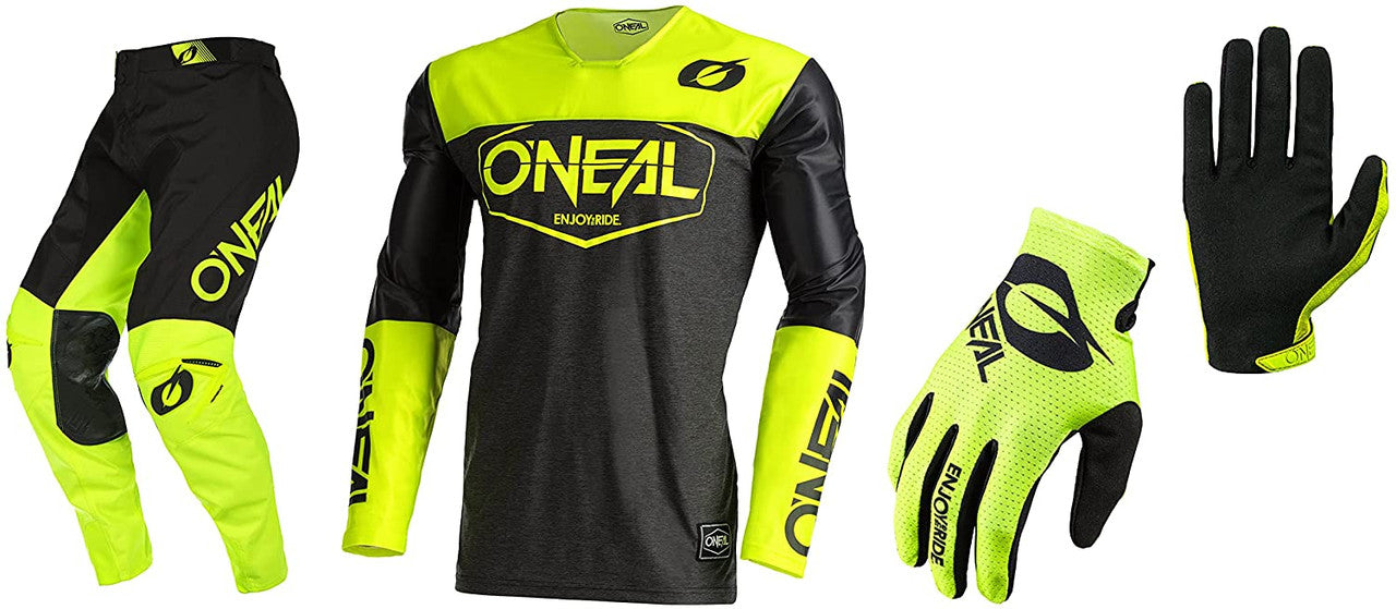 O'NEAL Mayhem Hexx Yellow Jersey Pant Gloves Combo