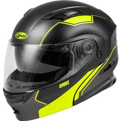 GMAX MD-01 Modular Helmet - Exploit Black/Hi-Vis