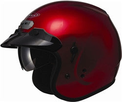 GMAX 2019 GM32 Open Face Helmet With Flip Down Sun Shield - Candy Red