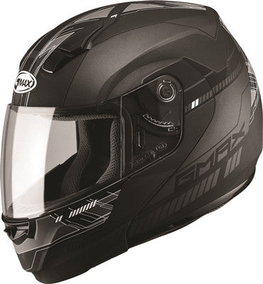 GMAX 2019 MD04 Modular Street Graphics Helmet - Flat Black/Dark Silver