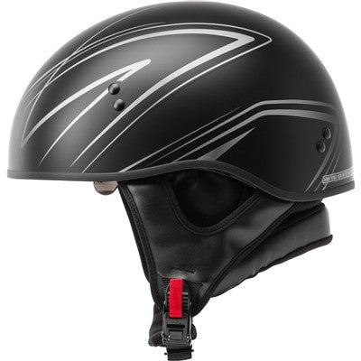 GMAX HH-65 Half Helmet - Torque Naked Matte Black/Silver