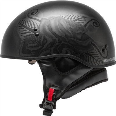 GMAX HH-65 Half Helmet - Devotion Naked Matte Black/Silver