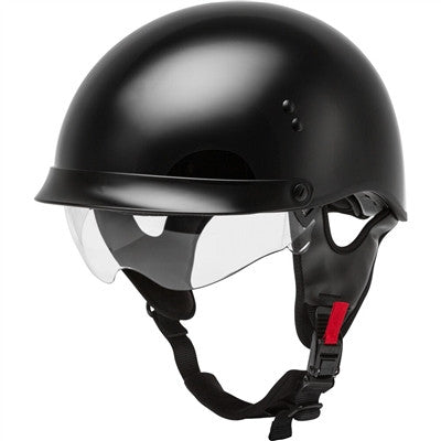 GMAX HH-65 Half Helmet - Full Dressed Black