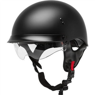 GMAX HH-65 Half Helmet - Full Dressed Matte Black