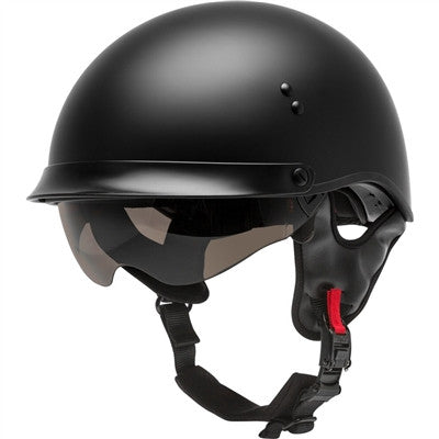 GMAX HH-65 Half Helmet - Full Dressed Matte Black