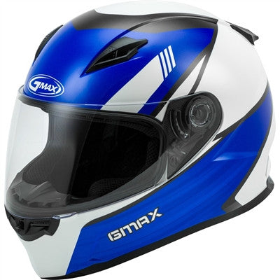GMAX 2019 FF-49 Deflect Full Face Helmet - White/Blue