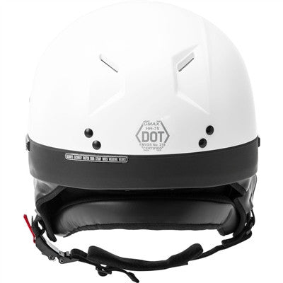 GMAX HH-75 Half Helmet - Full Dressed Twin White