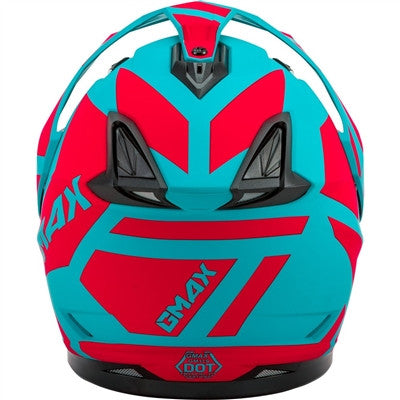GMAX GM-11S Dual-Sport Trapper Snow Helmet - Matte Teal/Orange
