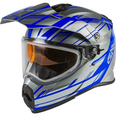 GMAX AT-21S Adventure Epic Snow Helmet - Silver/Blue