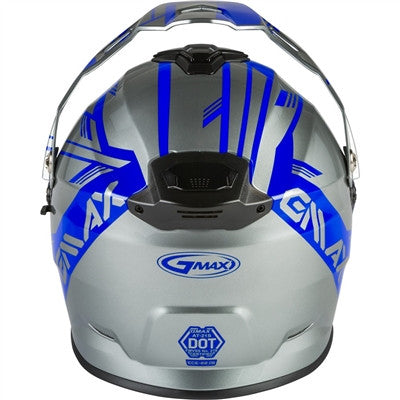 GMAX AT-21S Adventure Epic Snow Helmet - Silver/Blue