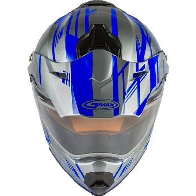 GMAX AT-21S Adventure Epic Snow Helmet - Silver/Blue