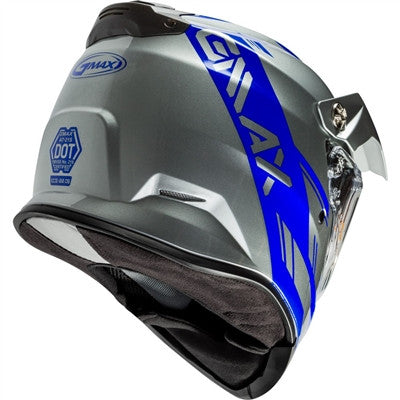 GMAX AT-21S Adventure Epic Snow Helmet - Silver/Blue