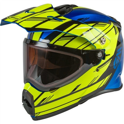 GMAX AT-21S Adventure Epic Snow Helmet - Blue/Hi-Vis/Black